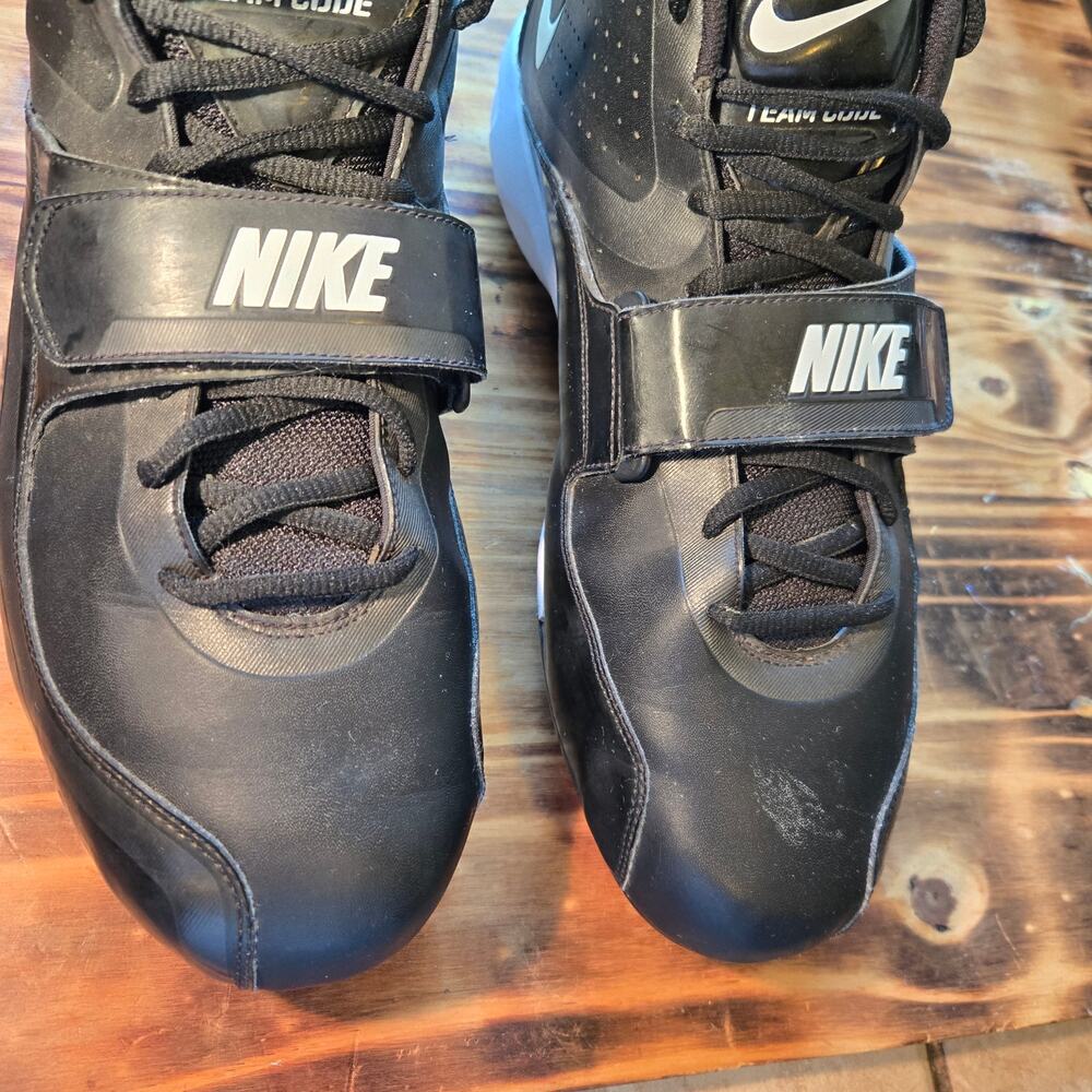 Mens Size 13 Nike Team Code Zoom Black Football Cleats Spikes EUC - Picture 6 of 11